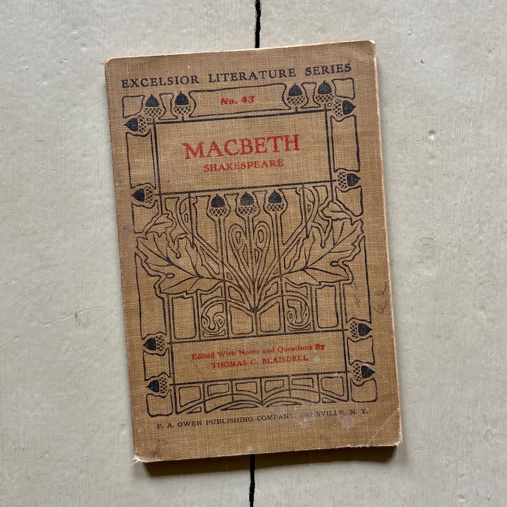 1917 Macbeth Shakespeare excelsior Literature Series Play Theatre Drama Classics